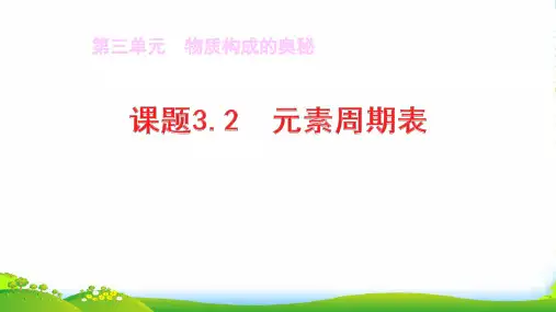 人教部编版九年级上：元素周期表 (1)课件 (共21张PPT)