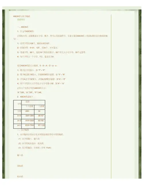 ASCII码与汉字编码 - 米粒的日志 - 网易博客