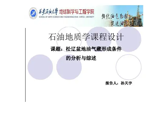 石油地质学课程设计