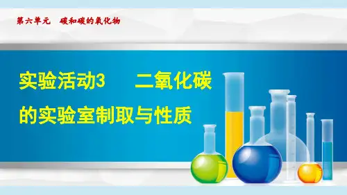 人教版九年级化学  实验活动3 二氧化碳的实验室制取与性质(学习、上课课件)