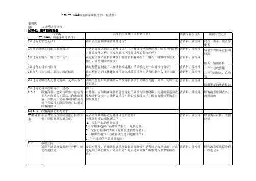 体系审核清单(通用版)