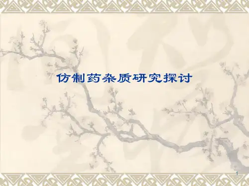 2013.6周立春--仿制药杂质研究探讨
