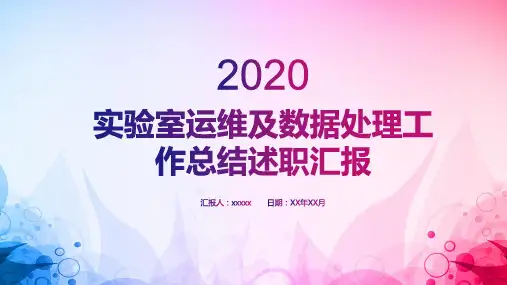 【精品】实验室运维及数据处理工作总结述职汇报PPT