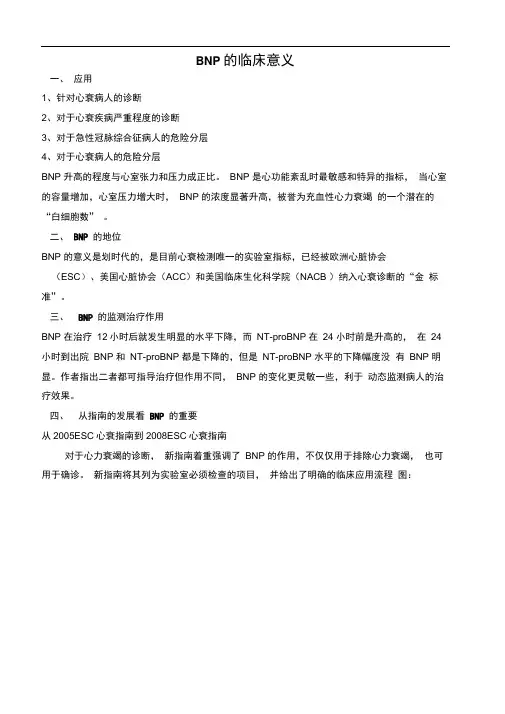 BNP的临床意义