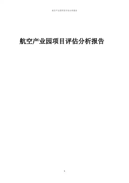 航空产业园项目评估分析报告
