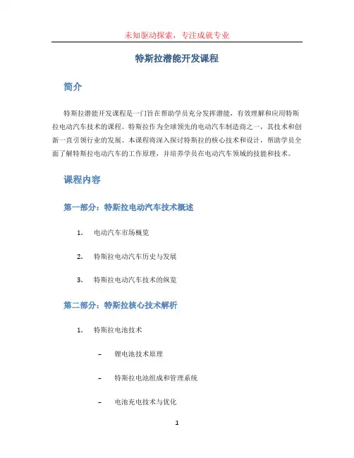 特斯拉潜能开发课程 (2)