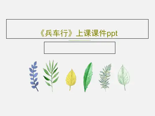 《兵车行》上课课件pptPPT文档46页