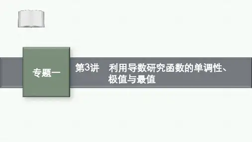 高考二轮复习数学课件(新高考新教材)第3讲利用导数研究函数的单调性极值与最值