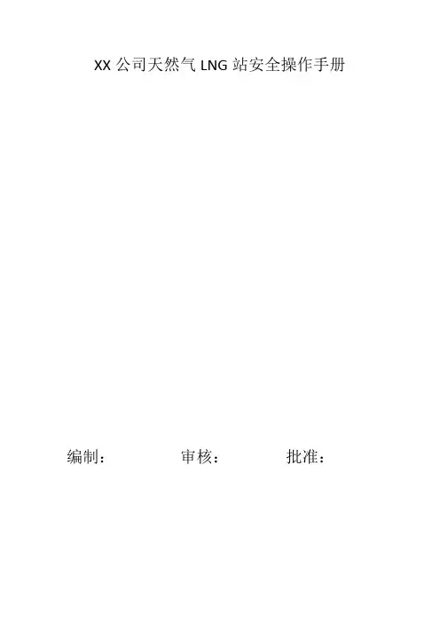 某公司LNG加注站安全操作培训资料
