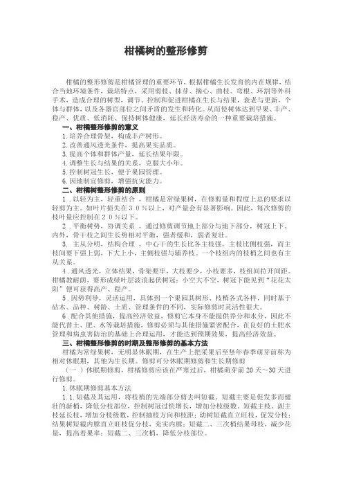 柑橘树的整形修剪3