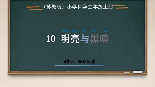 苏教版科学二年级上册10 明亮与黑暗 课件