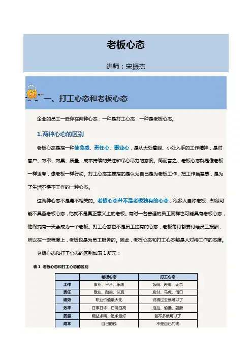 在线学习0115)老板心态