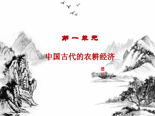 高中历史岳麓版必修二 第5课 农耕时代的商业和城市课件