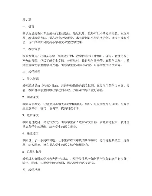 课例实践的教学反思(3篇)