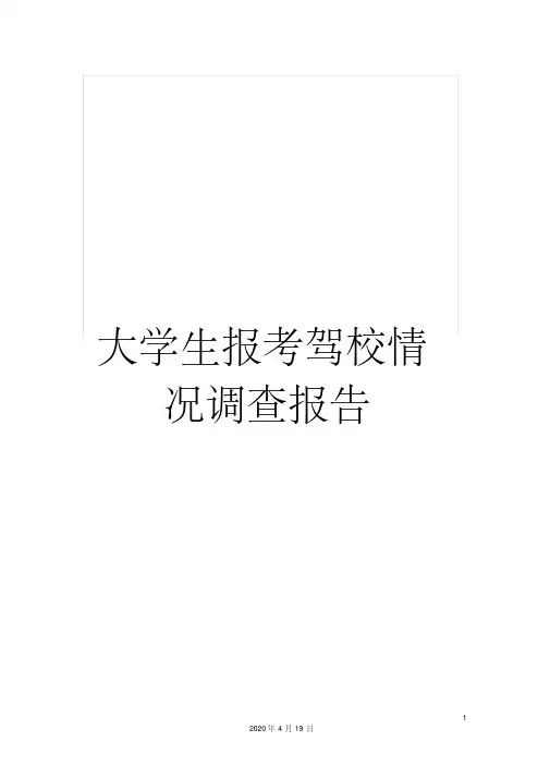 大学生报考驾校情况调查报告-5页