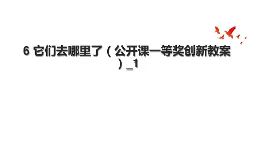 6 它们去哪里了(公开课一等奖创新教案)_1.pptx