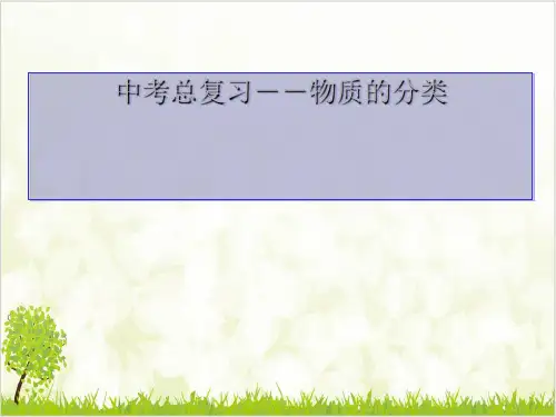 人教初中化学中考总复习 物质的分类 课件