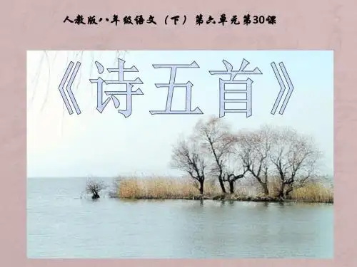 新人教版八年级语文下册30 《诗五首》课件(共137张PPT)