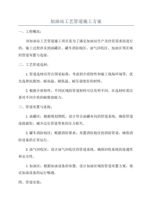 加油站工艺管道施工方案