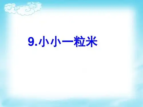 沪教版品社二上《小小一粒米》ppt课件1