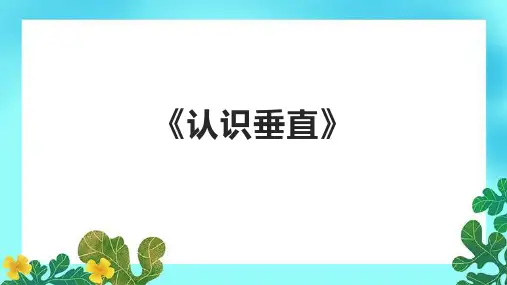 《认识垂直》课件