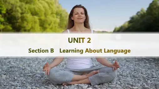 人教版高中英语选择性必修第三册精品课件 Unit 2 Section B