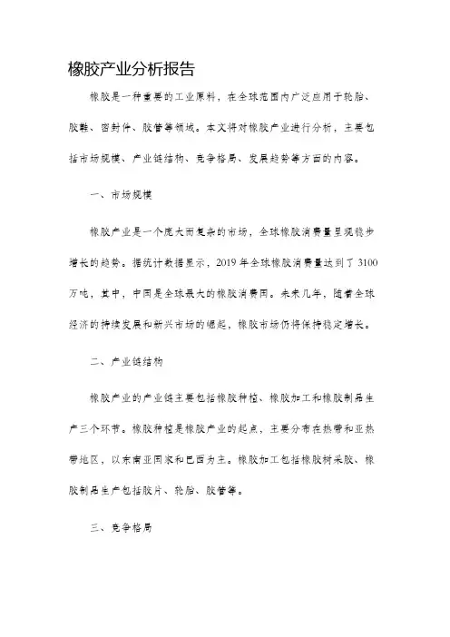 橡胶产业分析报告