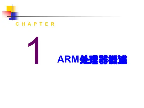嵌入式系统基础第一章ARM处理器概述.ppt