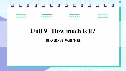 新湘少版四年级下册Unit 9课件