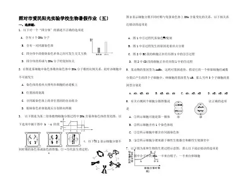 高一生物暑期作业高一全册生物试题1