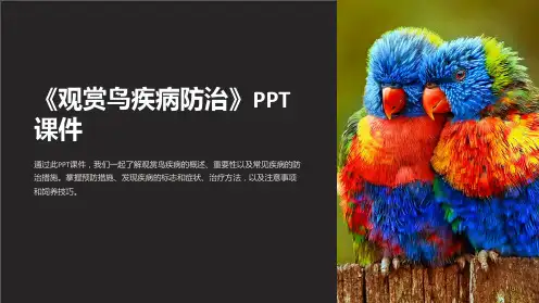 《观赏鸟疾病防治》课件