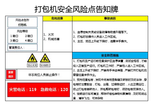 打包机-安全风险点告知牌