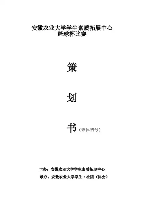 标准策划书字号格式模板
