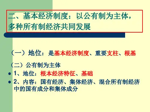我国基本经济制度