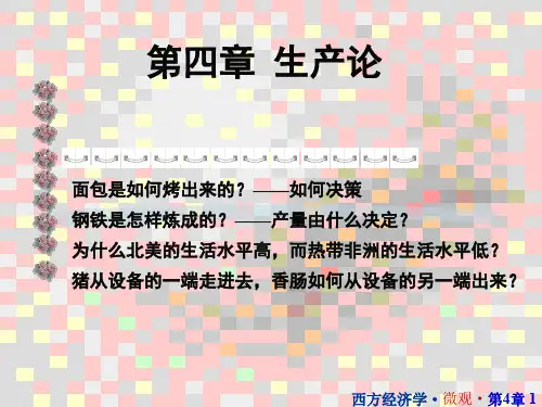 西方经济学微观部分-第四章_生产论