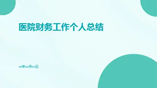 医院财务工作个人总结工作总结PPT