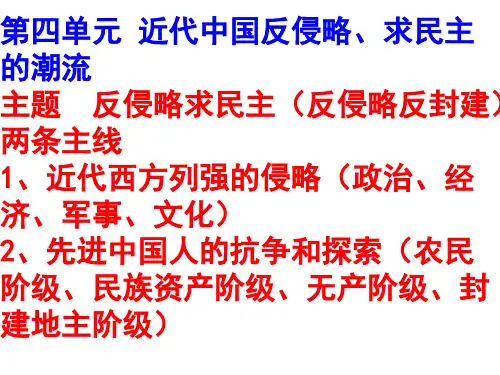 高中历史必修1《近代中国反侵略、求民主的潮流第10课 鸦片战争》121人教PPT课件