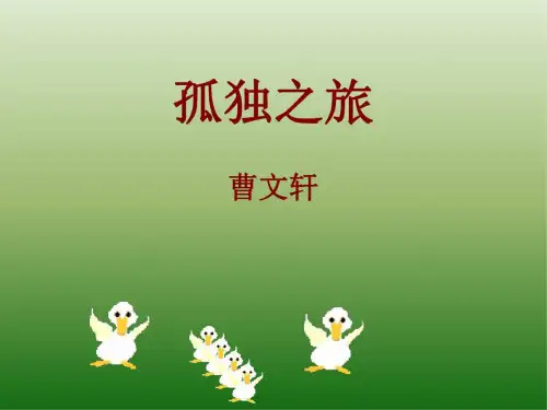 语文：3.10《孤独之旅》课件(2)(新人教版九年级上册)
