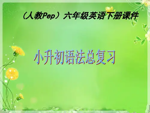 人教PEP版小学英语六年级下册《小升初语法总复习》课件