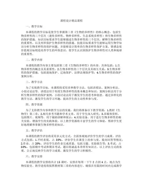 课程设计精品课程