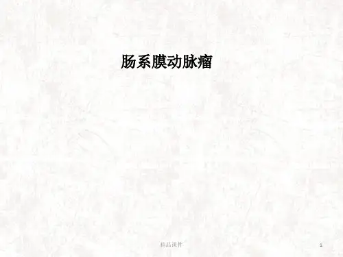 肠系膜动脉瘤医学PPT