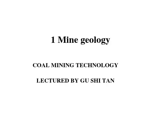 采矿专业英语词汇论述课件
