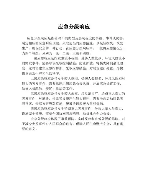 应急分级响应