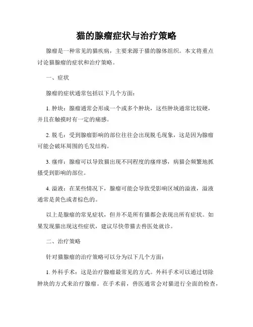 猫的腺瘤症状与治疗策略