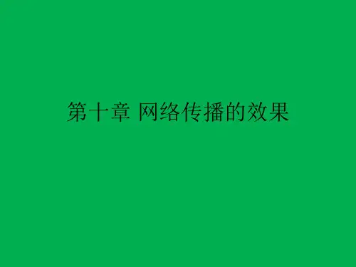 网络传播概论第十章