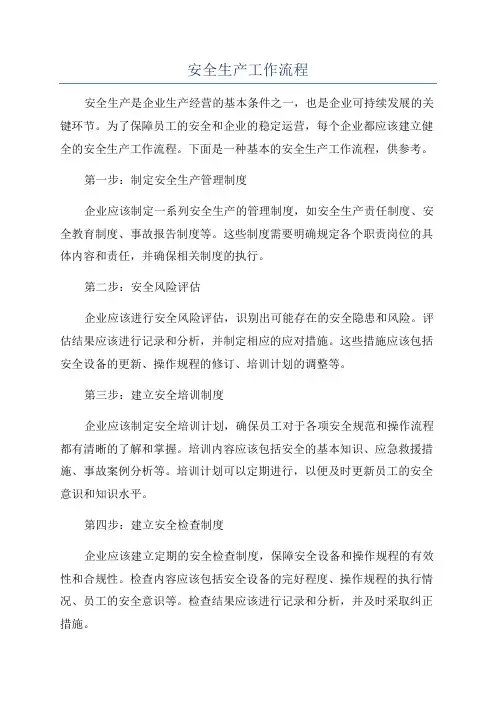 安全生产工作流程