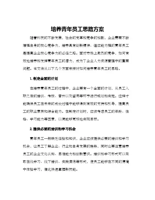 培养青年员工思路方案