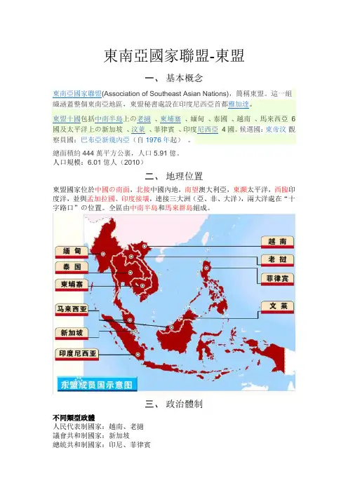 东盟十国详细概述