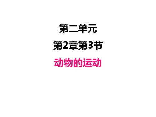 济南版初中七年级上册生物精品教学课件 第一单元 第2章 动物的运动