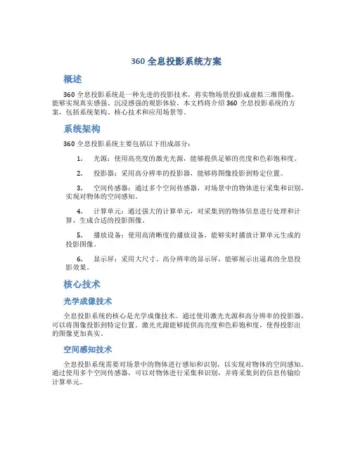 360全息投影系统方案